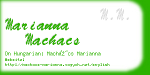 marianna machacs business card